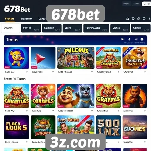 Variedade de jogos disponíveis na plataforma 678bet